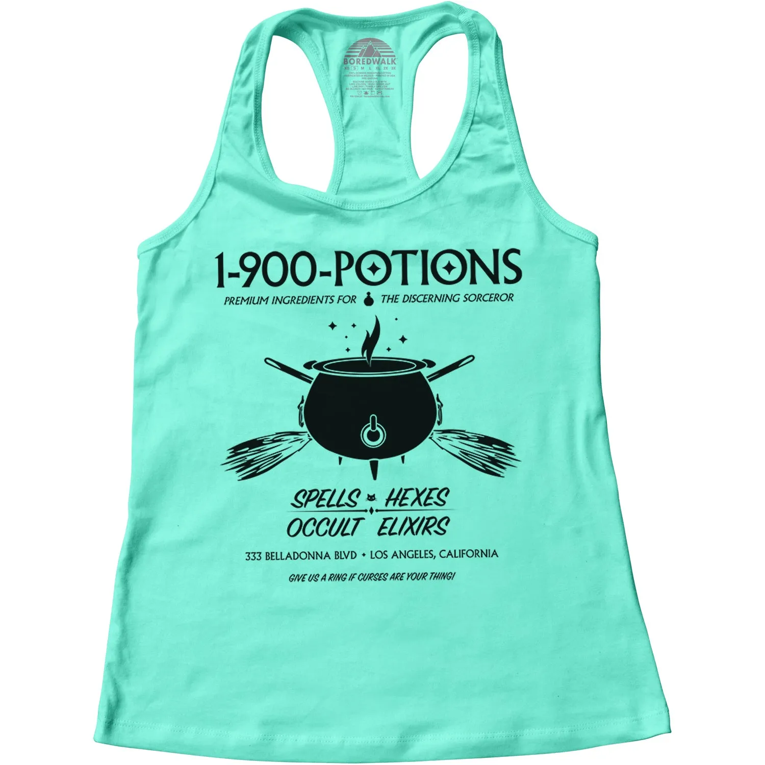 Women's 1 900 Potions Witch Racerback Tank Top