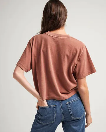 Women's Relaxed Crop Tee - Russet