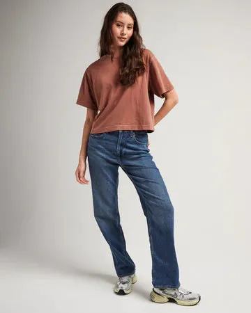 Women's Relaxed Crop Tee - Russet