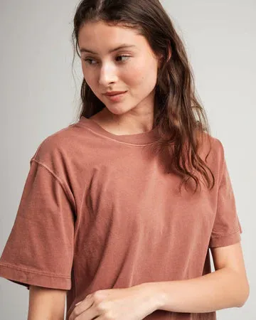 Women's Relaxed Crop Tee - Russet