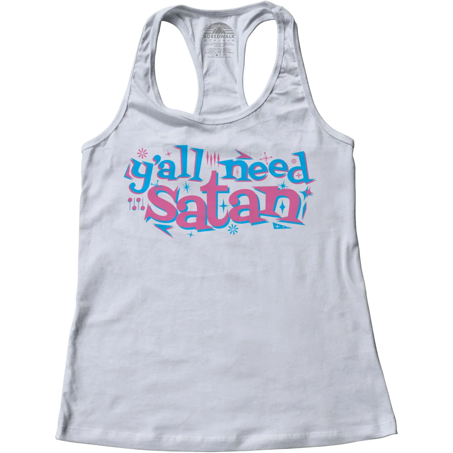 Women's Y'all Need Satan Racerback Tank Top